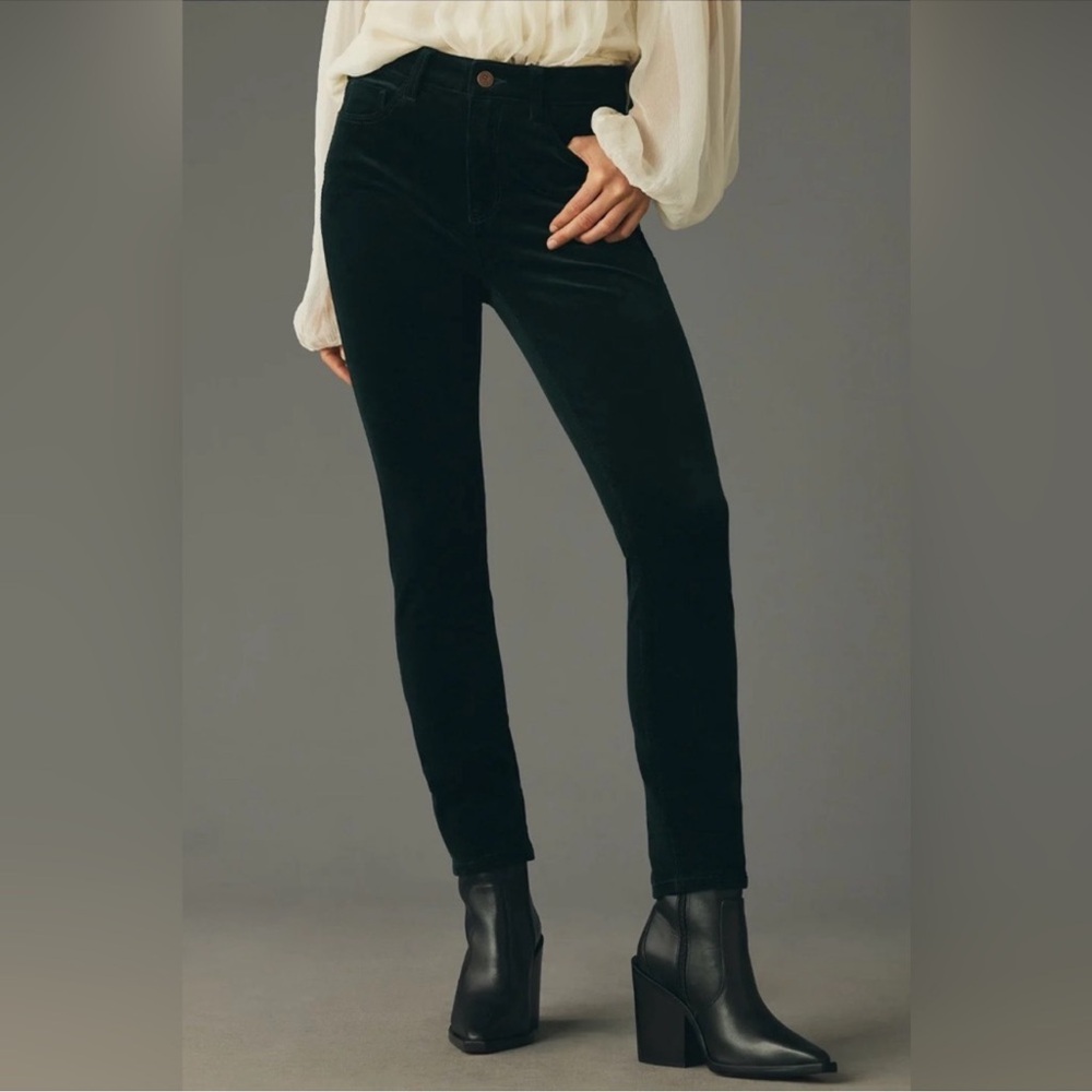 NWT Pilcro Skinny Corduroy High-Rise Jeans in Forest Green | Size 27